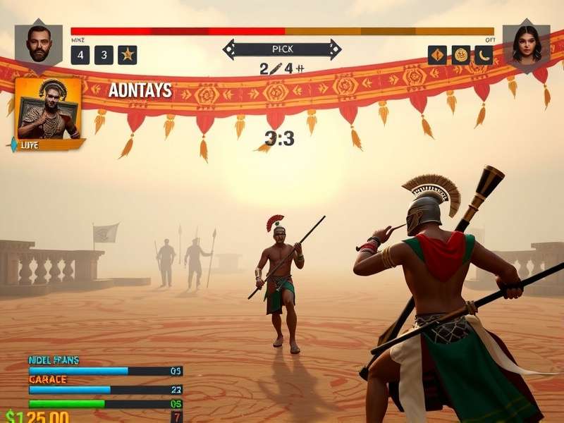 Spartan Honor Duel gameplay screenshot showing warrior combat